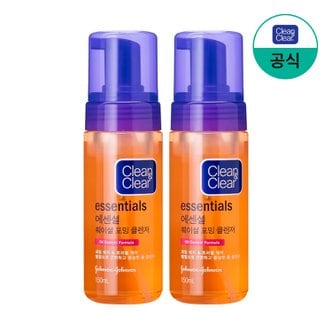 존슨앤존슨 [클린앤클리어] 에센셜 훼이셜 포밍 클렌저 150ml x2