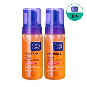 존슨앤존슨 [클린앤클리어] 에센셜 훼이셜 포밍 클렌저 150ml x2