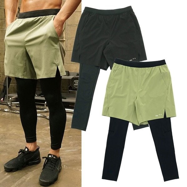 남성 투인원 레깅스 팬츠(L사이즈 단독구성)