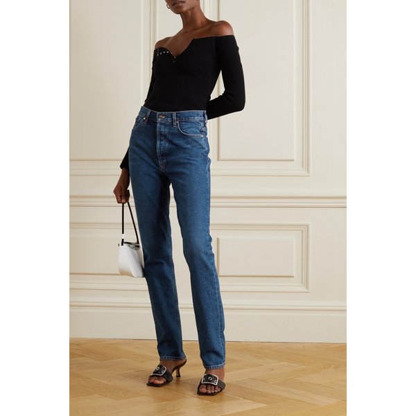 골드사인 Lawler High-rise Slim-leg Jeans 미드 데님 45666037504984602