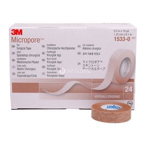 3M Tape 종이반창고 마이크로포 살구색 3M 일회용밴드