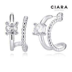 CIARA 14K Umbria H레이어드 원터치 귀걸이(GoldPlated)