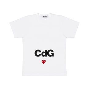 CDG 플레이 레이디스 티셔츠 화이트