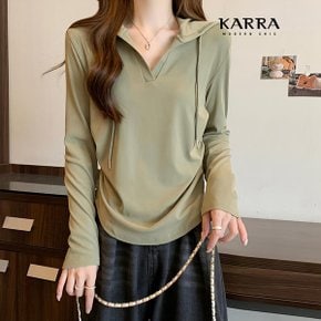 KARRA 사이드셔링후드티셔츠 A4S1112_P360382994