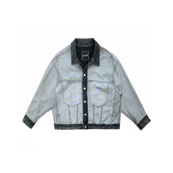 BLACK REVERSE OVERSIZED DENIM TRUCKER