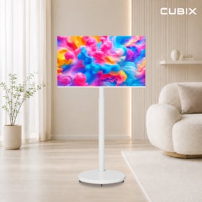 무빙큐빅스 삼탠바이미 24인치 QLED FHD TV 화이트에디션 스마트티비스탠바이미 중소바이미 X1