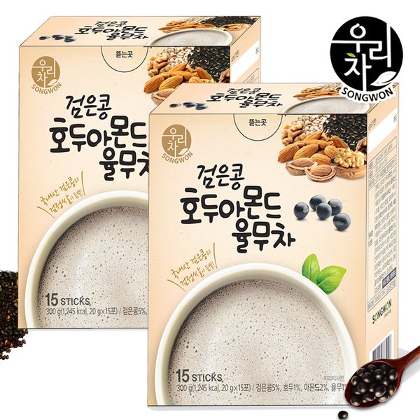 [송원식품] 송원 우리차 17곡 검은콩 호두아몬드 율무차 15+15T (분말차) - SSG.COM