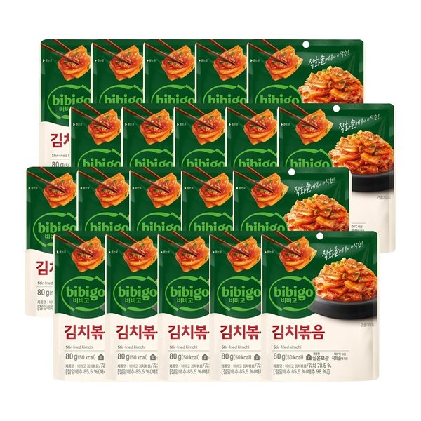 CJ 비비고 김치볶음80G X 20개