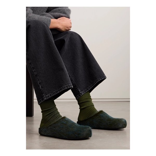 시디엘피 올리브 그린 리브 코튼 블렌드 양말 6켤레 세트 46376663162941223