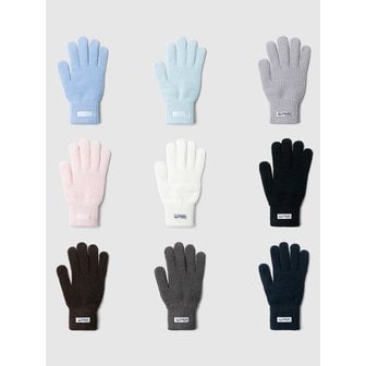 누아트스튜디오 클래식 소프트 리브드 핑거홀 터치 숏 장갑_9color