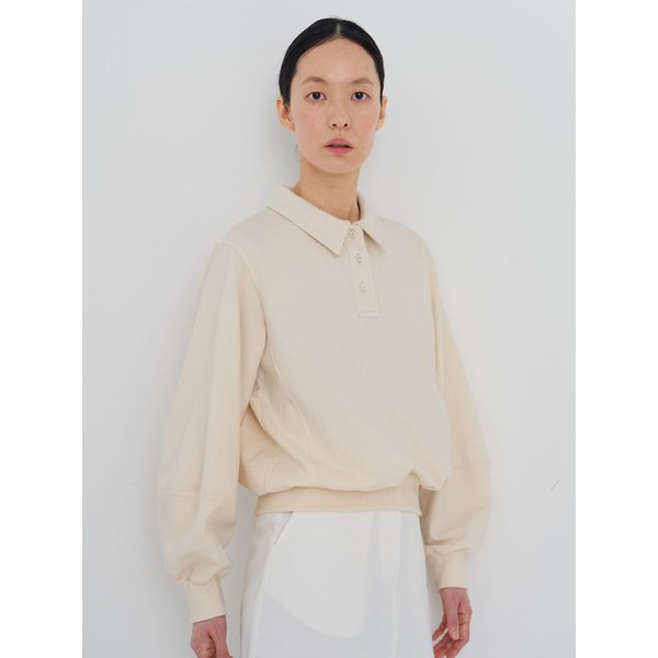 Soft mood sweat top cream beige