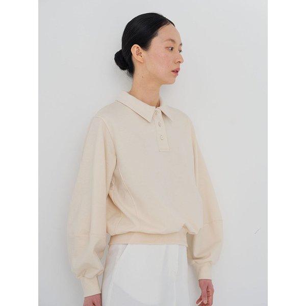 Soft mood sweat top cream beige