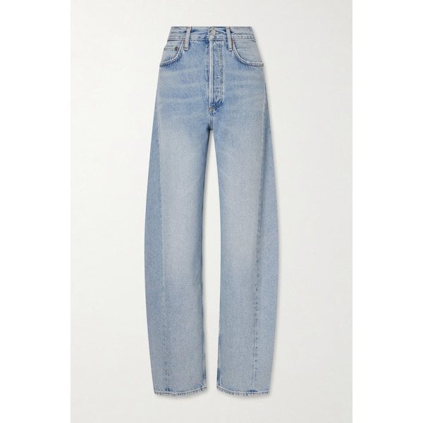 루나 피스 하이웨이스트 와이드 진 라이트 데님 46376663163028864