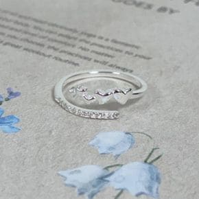 HEART CUBIC SILVER 925 ring 하트 큐빅 러블리시크 데일리 오프 실버 은반지_P426055657
