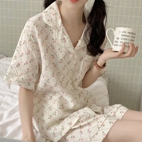 나크 플라워 수면 잠옷 파자마 세트