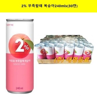 롯데칠성 [롯데]2% 부족할때240mlx(30캔)/60캔