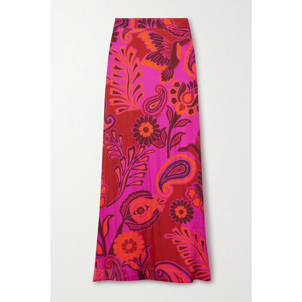 팜리오 넷 서스테인 렌징™ 비스코스 맥시 스커트 멀티컬러 1647597326787826