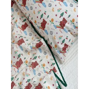 테디베어 키즈 3중거즈 순면 홑이불