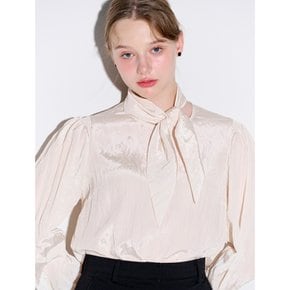 Shining scarf blouse_Ivory