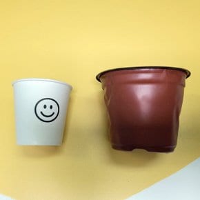 연질 모종 화분 / 비닐 다육 상추 파종 포트 (소형 - 지름 10.5cm)