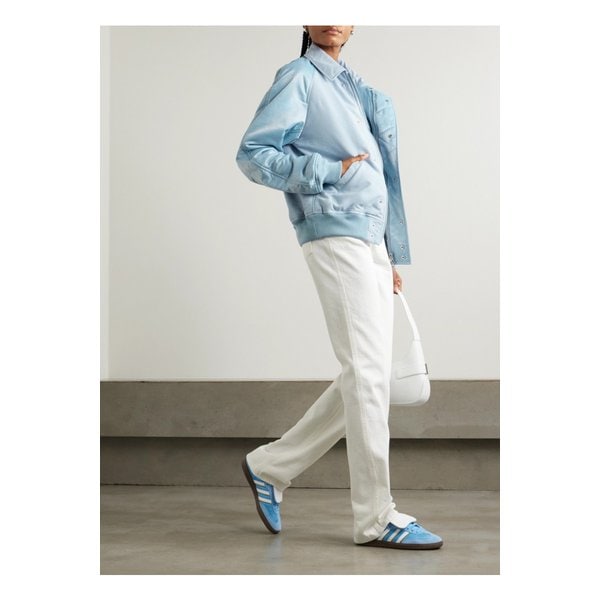 Y-3 새틴 플란넬 보머 재킷 스카이 블루 1647597343786676