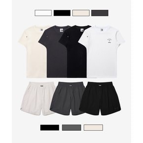 [SET]ALI THE GREATEST 머슬핏 숏 슬리브+프린트 하프 팬츠