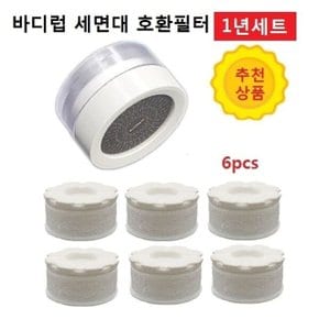 세면대전용 녹물제거 바디럽퓨어썸호환필터 6개 (W984C0A)