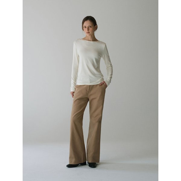 SITP5226 소프트 보트넥 코어 티셔츠_Ivory