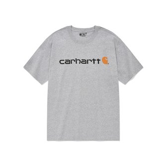 칼하트 로고 반팔티셔츠 K195 그레이-HGY
