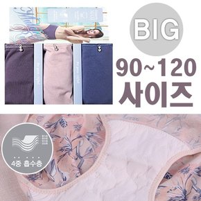 [하프클럽/제이투와이]할머니 에티켓 맥시 면100 빅사이즈 위생속옷 요실금팬티 안심속옷