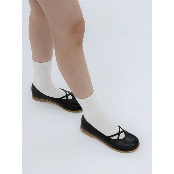 x point flat shoes_24021_black