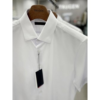 트루젠 남자 이지케어 링클프리 드리치 에어로쿨 스트레치 기본 화이트 여름 반팔 캐주얼 와이셔츠