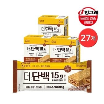 빙그레 더단백 프로틴바 27개입 크런치바 피넛버터