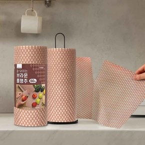 잘 닦이는 브라운 롤행주 60매