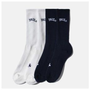 데상트양말 JQS SO123ISO19-DNWT DESCENTE X YALE 2PACK ARCH SPIRIT LOGO SOCKS DNWT