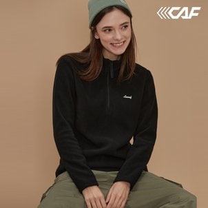 트래스패스 르까프 23FW 여성 하프 집업 플리스티셔츠 블랙