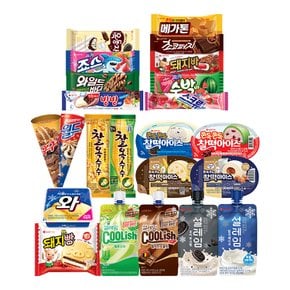 [32개] 신상 찰떡아이스 설레임 콘 +아이스크림바 32개 혼합세트