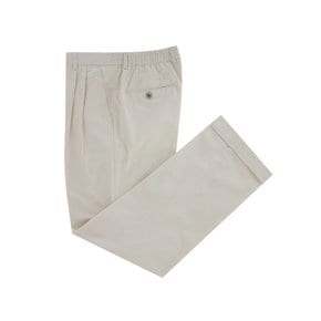 cotton two tuck banding chino pants (Cream)