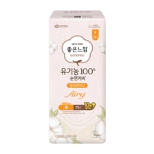 좋은느낌 유기농100%순면 에어리 팬티라이너 롱 75P