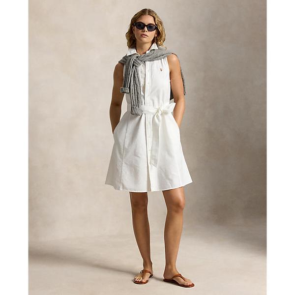 여성 코튼 옥스포드 슬리브리스 셔츠드레스(WMPODRSNFA21094100)