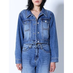 DENIM CROP SHORT JACKET