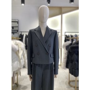 [나이스클랍] 소매레터링 더블버튼 크롭자켓(A241MWJ208)