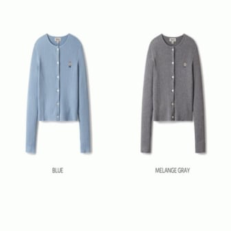 후아유 여성용 스티브 골지 라운드넥 가디건 / Steve Ribbed Button Cardigan_A WHCKE3742F