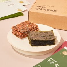 바다숲 종합 선물세트 1호 [구운감태2봉,생감태2봉, 양념뱅어1봉,매일먹어도맛있는구운김1봉,불에살짝구운김1봉 구성]