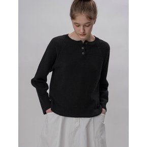 Corn button knit (black)