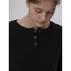 Corn button knit (black)