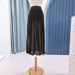 실키 주름 롱스커트 SG10SK504