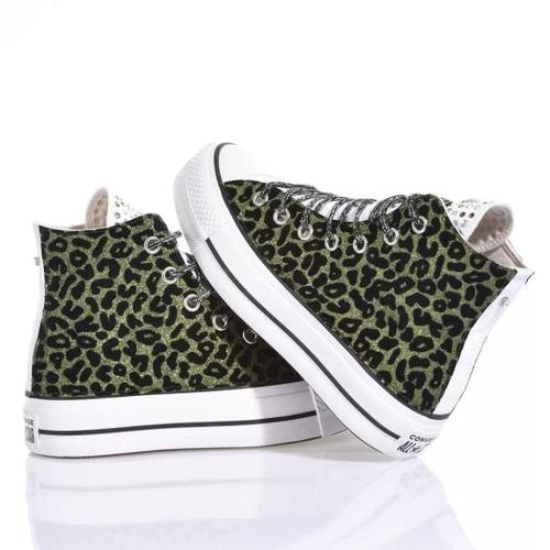 컨버스 스니커즈 3130 CONVERSE PLATFORM LEO GREEN Multicolor