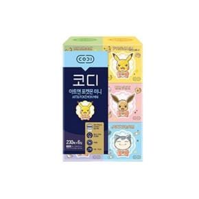 [코디] 코디 미니 각티슈 포켓몬 230매 x 6입 미용티슈 갑티슈 곽티슈 (S27364534)