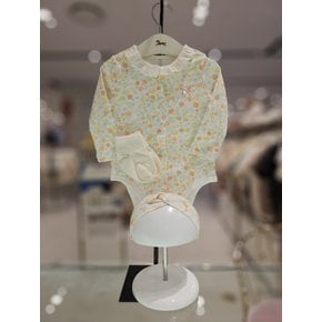 (출산백일선물)라메니바디수트X헤어밴드X양말세트 (07Q117983S1)